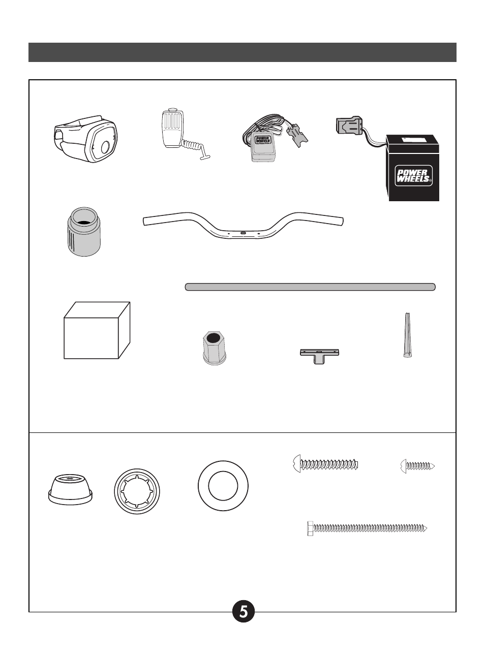 Parts, All shown actual size | Fisher-Price 78476 User Manual | Page 5 / 28