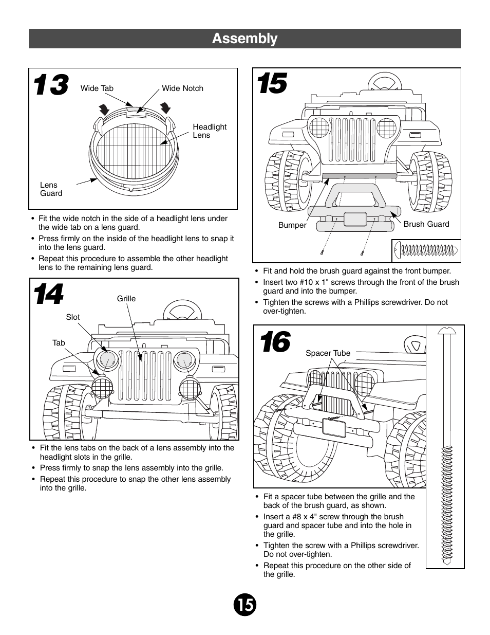 Assembly | Fisher-Price BARBIE 78478 User Manual | Page 15 / 38
