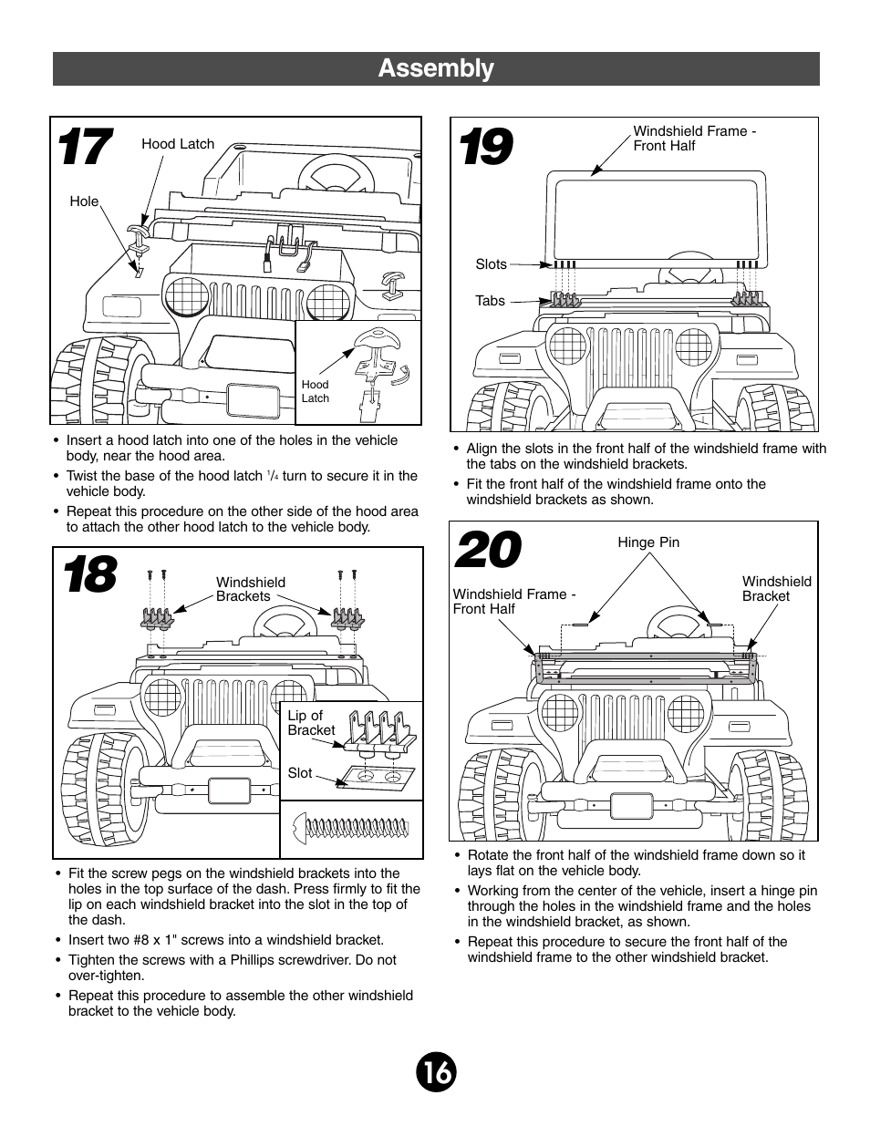 Assembly | Fisher-Price BARBIE 78478 User Manual | Page 16 / 38