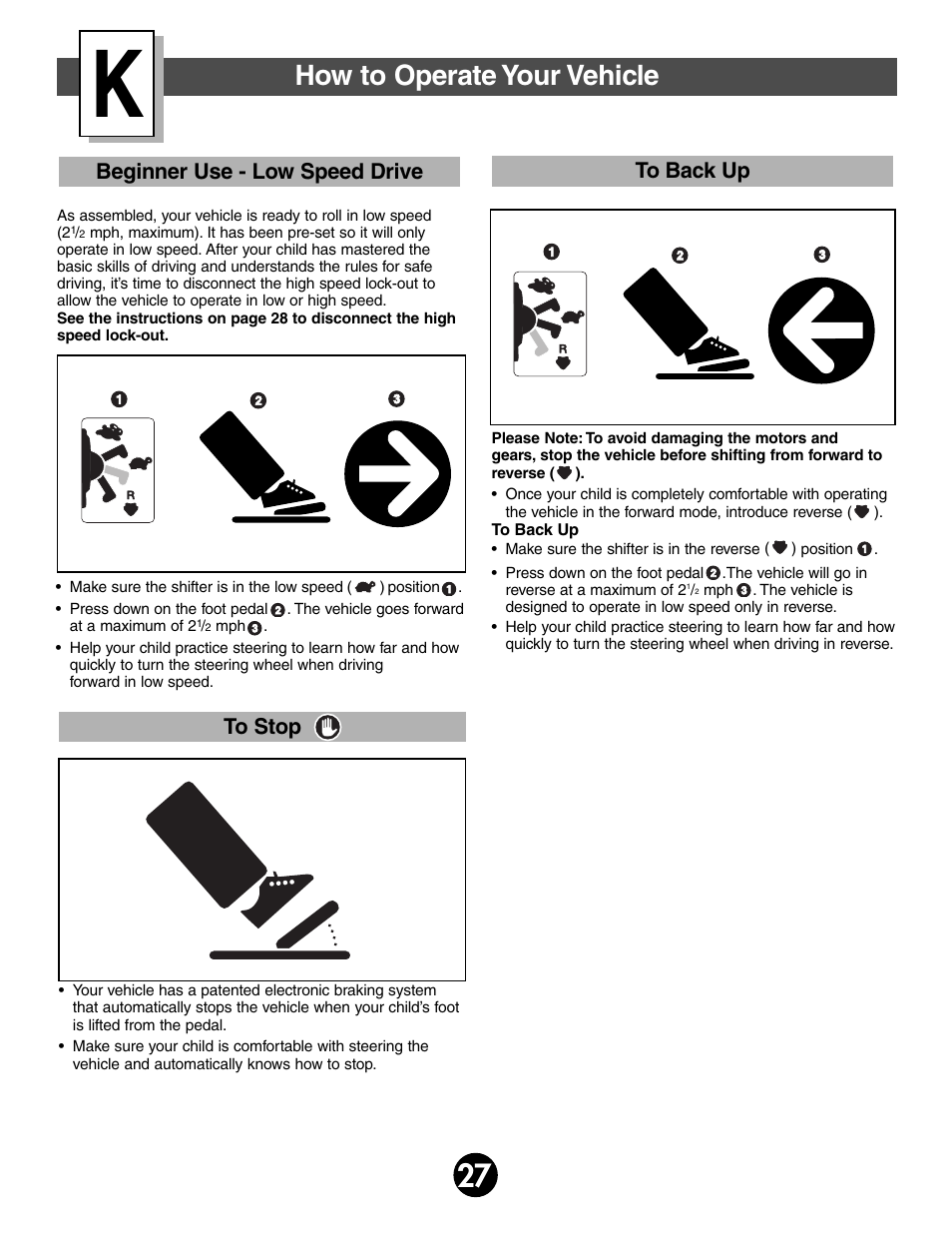 How to operate your vehicle | Fisher-Price BARBIE 78478 User Manual | Page 27 / 38