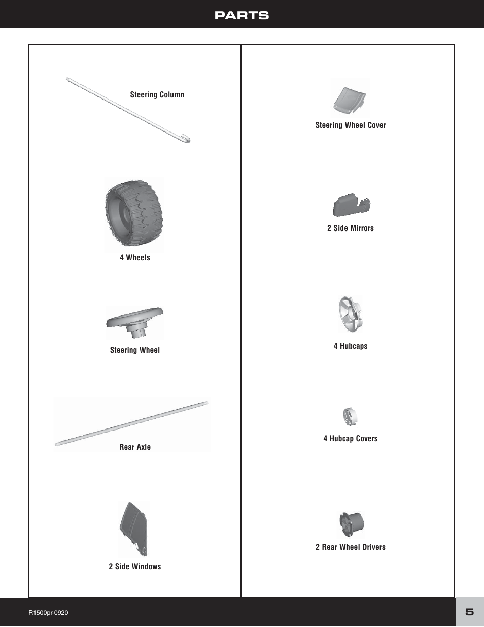 Parts | Fisher-Price F-150 User Manual | Page 5 / 28