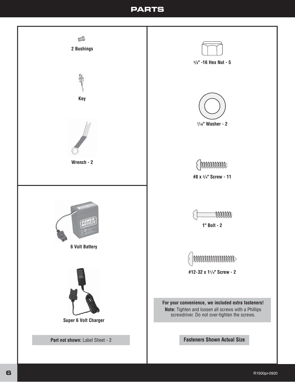 Parts | Fisher-Price F-150 User Manual | Page 6 / 28