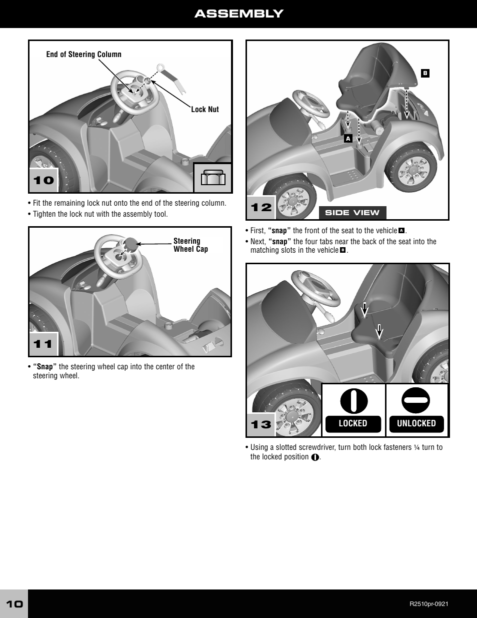 10 11 assembly | Fisher-Price R2510 User Manual | Page 10 / 20