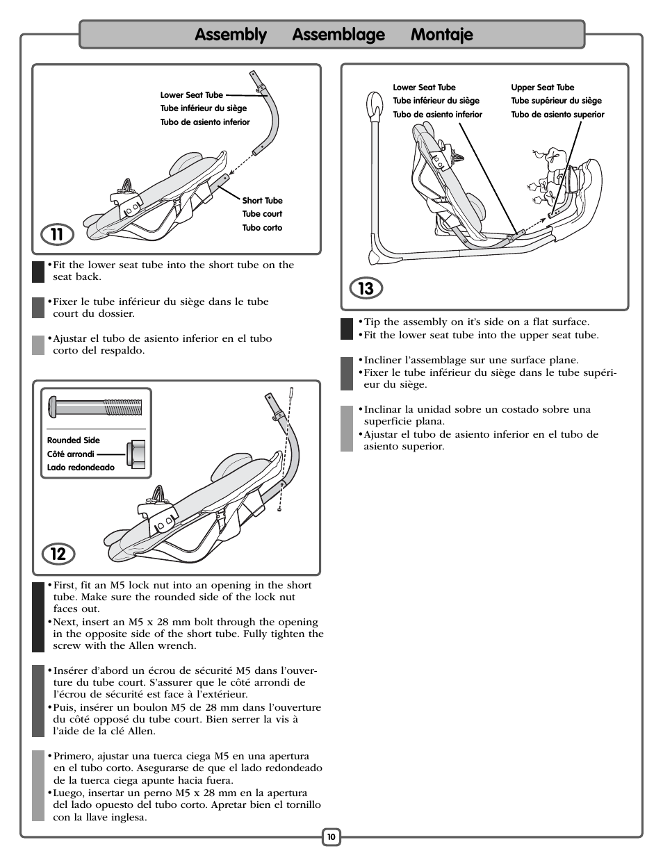 Assembly assemblage montaje | Fisher-Price P0098 User Manual | Page 10 / 24