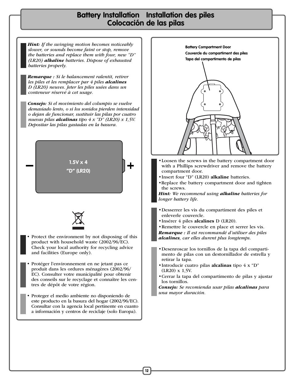 Fisher-Price P0098 User Manual | Page 12 / 24