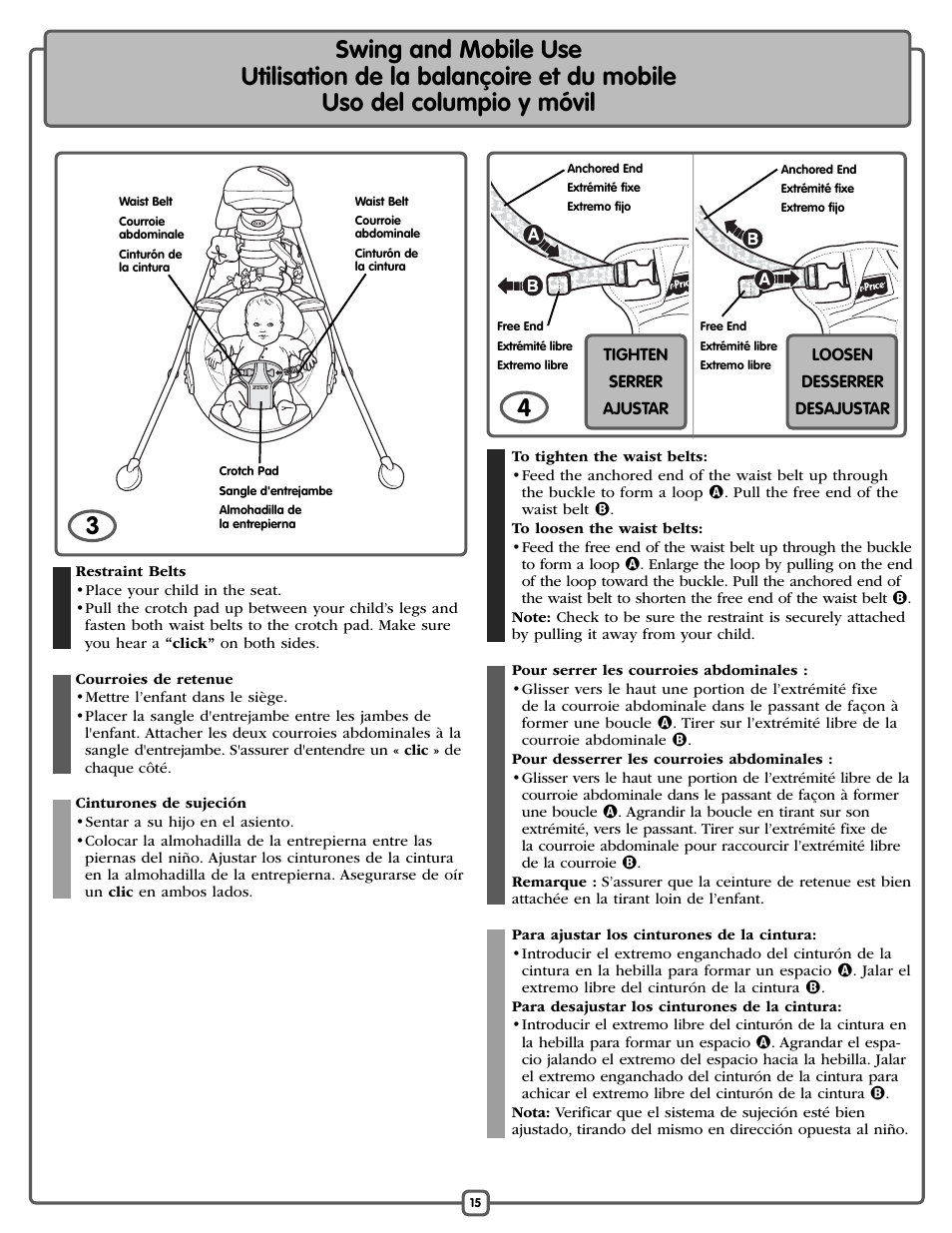 Fisher-Price P0098 User Manual | Page 15 / 24