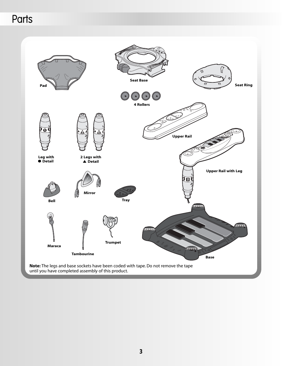 Parts | Fisher-Price 79029 User Manual | Page 3 / 12
