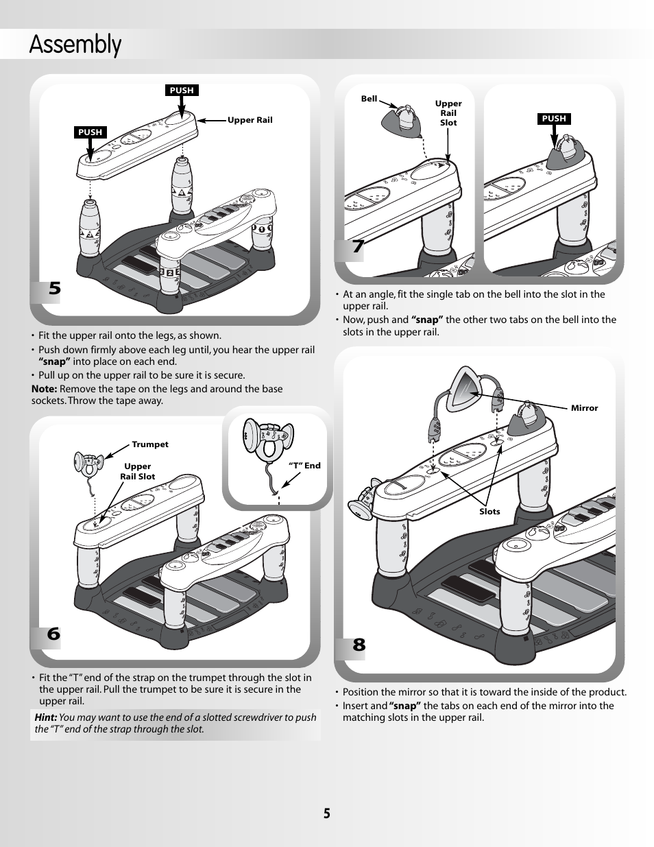 Assembly | Fisher-Price 79029 User Manual | Page 5 / 12