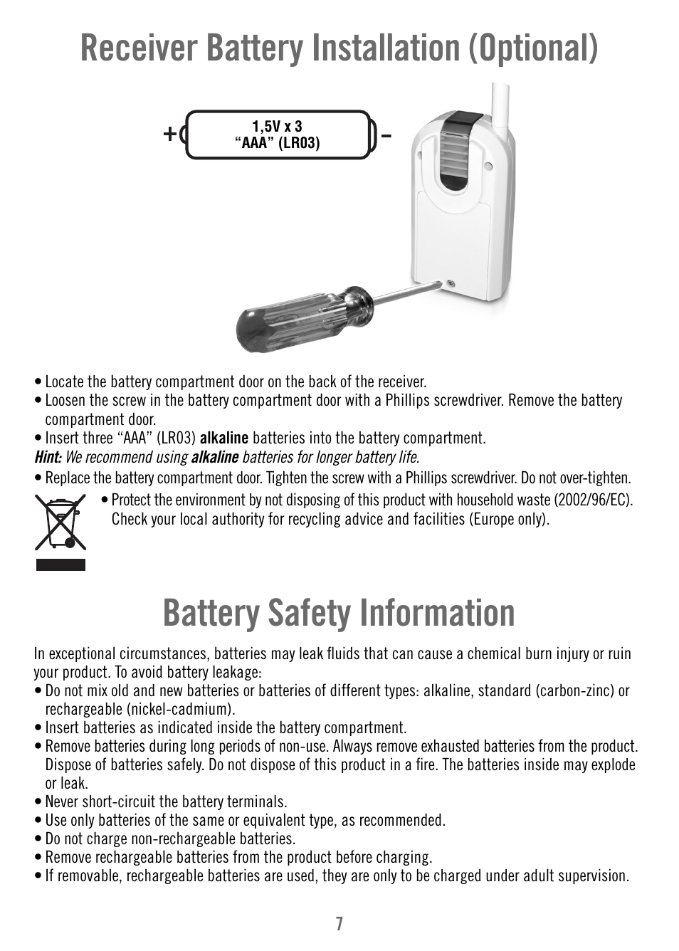 Fisher-Price V4340 User Manual | Page 7 / 12