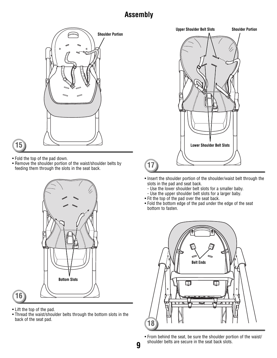 15 16 assembly | Fisher-Price P5755 User Manual | Page 9 / 16