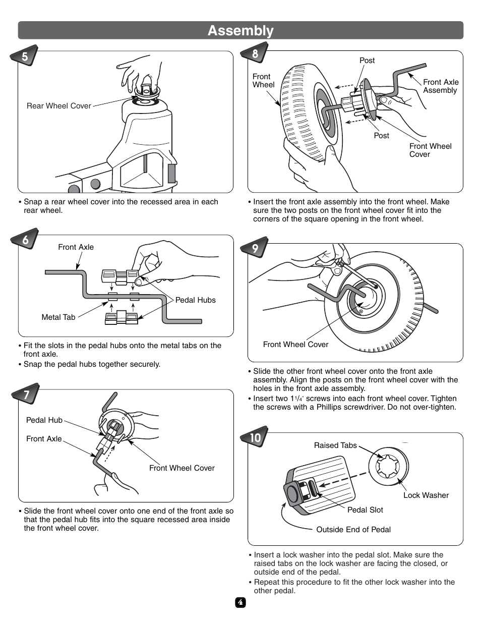 Assembly | Fisher-Price TOUGH TRIKE 72644 User Manual | Page 4 / 8