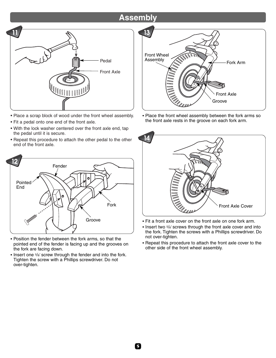 Assembly | Fisher-Price TOUGH TRIKE 72644 User Manual | Page 5 / 8
