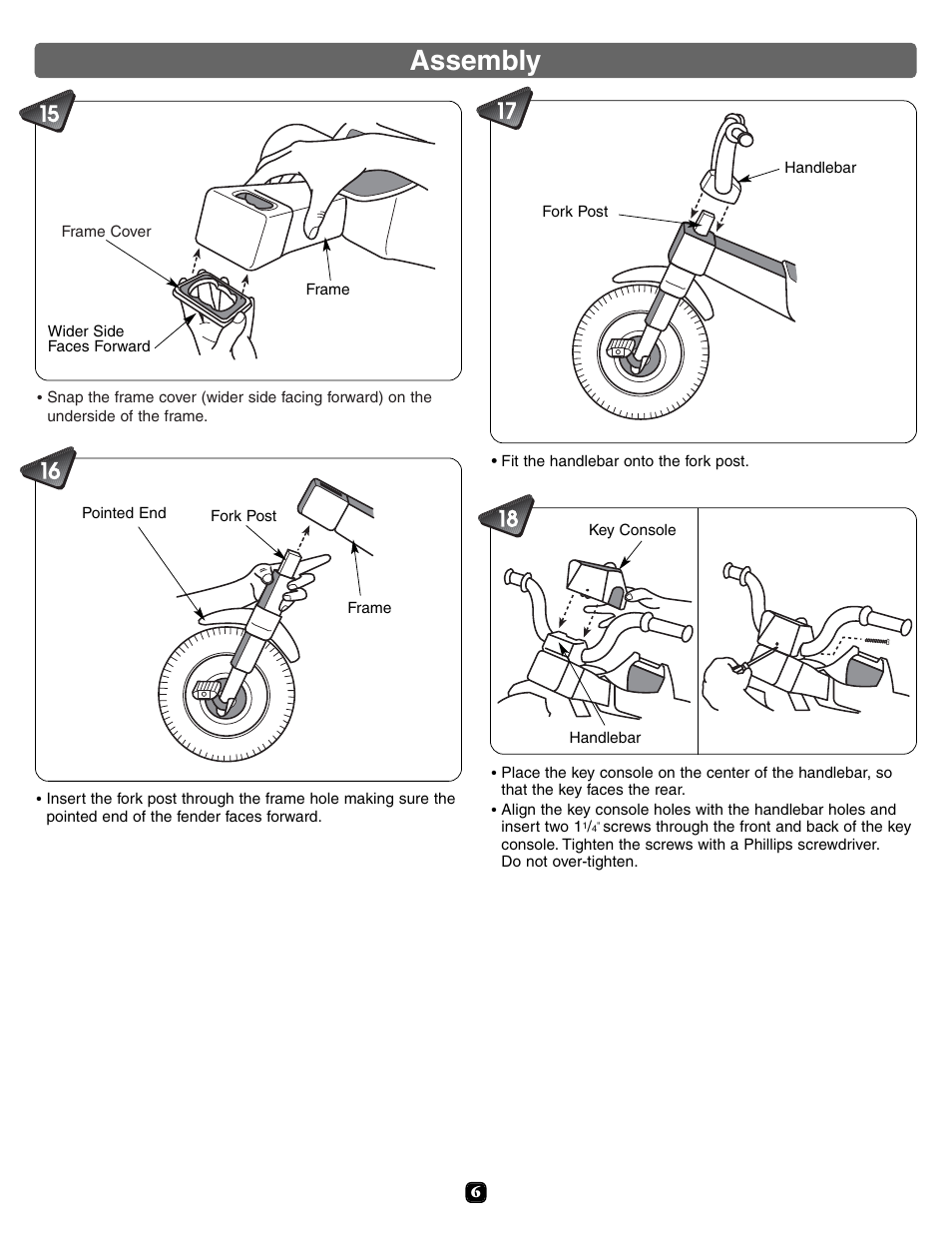 Assembly | Fisher-Price TOUGH TRIKE 72644 User Manual | Page 6 / 8