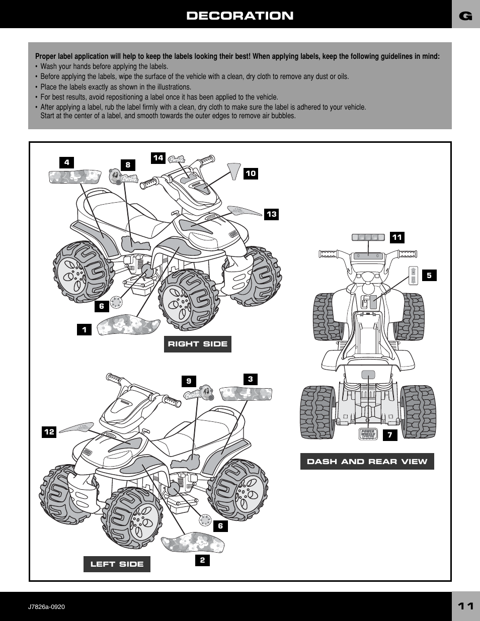 Decoration | Fisher-Price BARBIE J7826 User Manual | Page 11 / 20