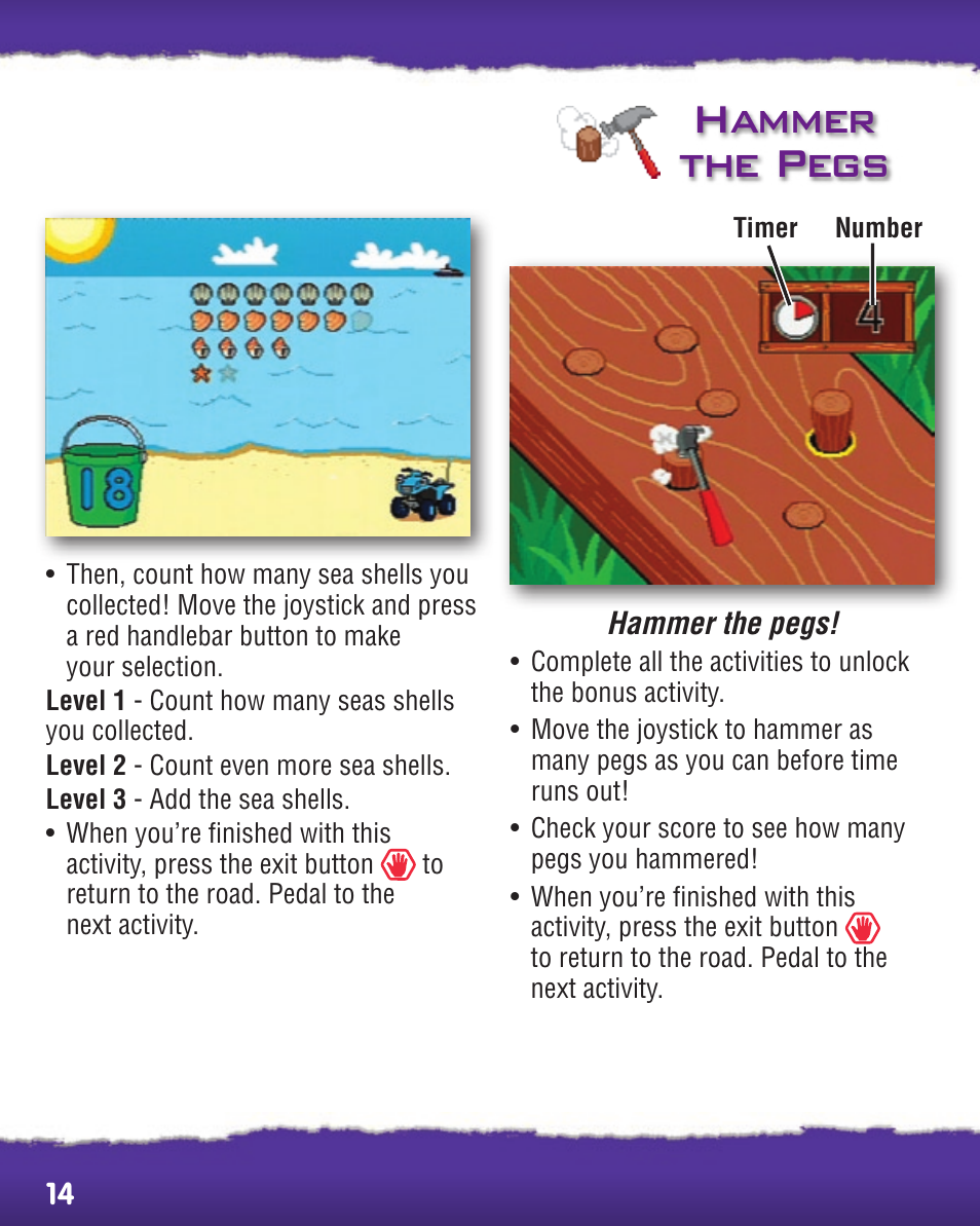Hammer the pegs | Fisher-Price SMART CYCLE EXTREME P8897 User Manual | Page 14 / 20