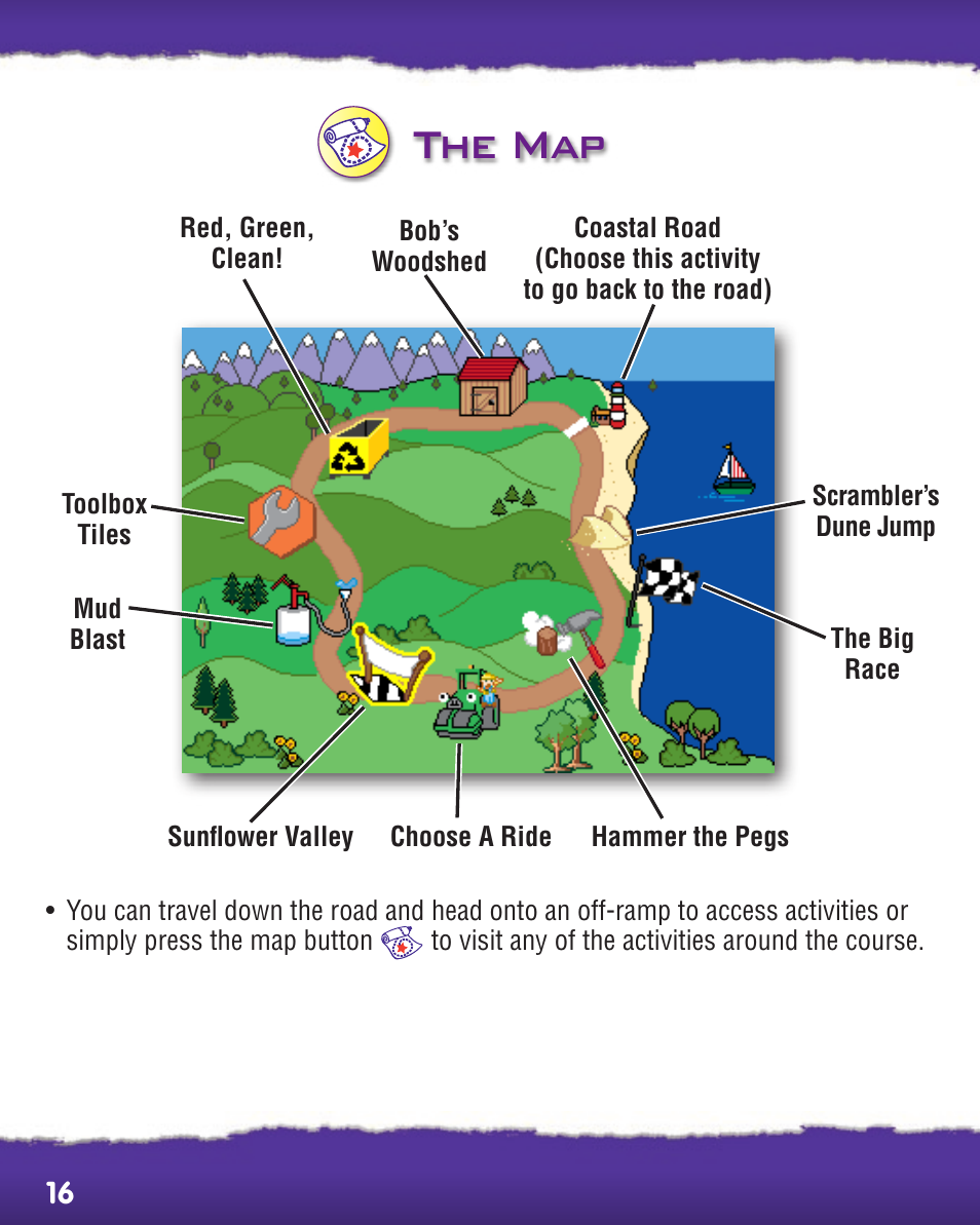 The map | Fisher-Price SMART CYCLE EXTREME P8897 User Manual | Page 16 / 20