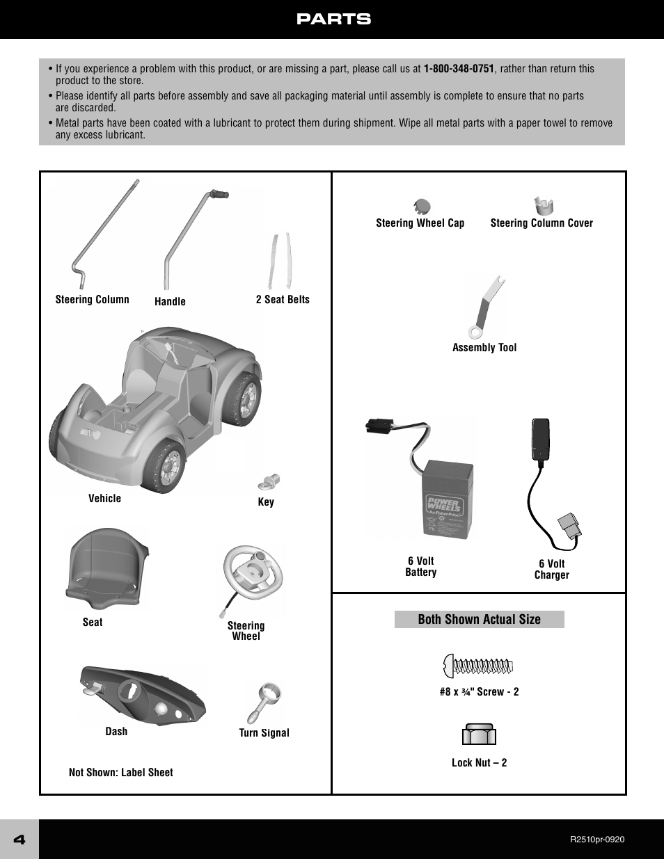 Parts | Fisher-Price TOT ROD R2510 User Manual | Page 4 / 21