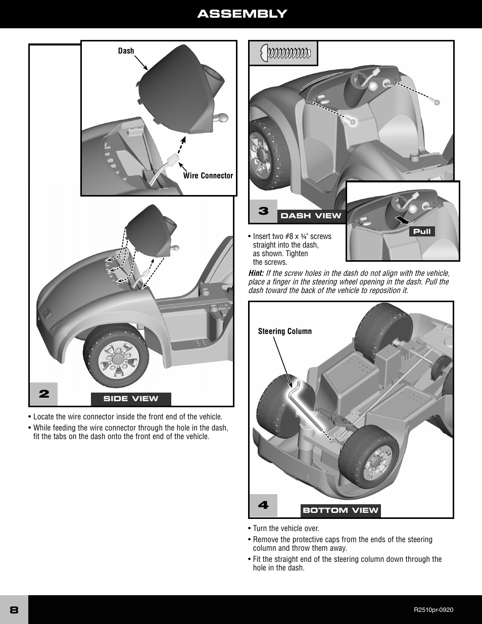 Assembly 3 | Fisher-Price TOT ROD R2510 User Manual | Page 8 / 21