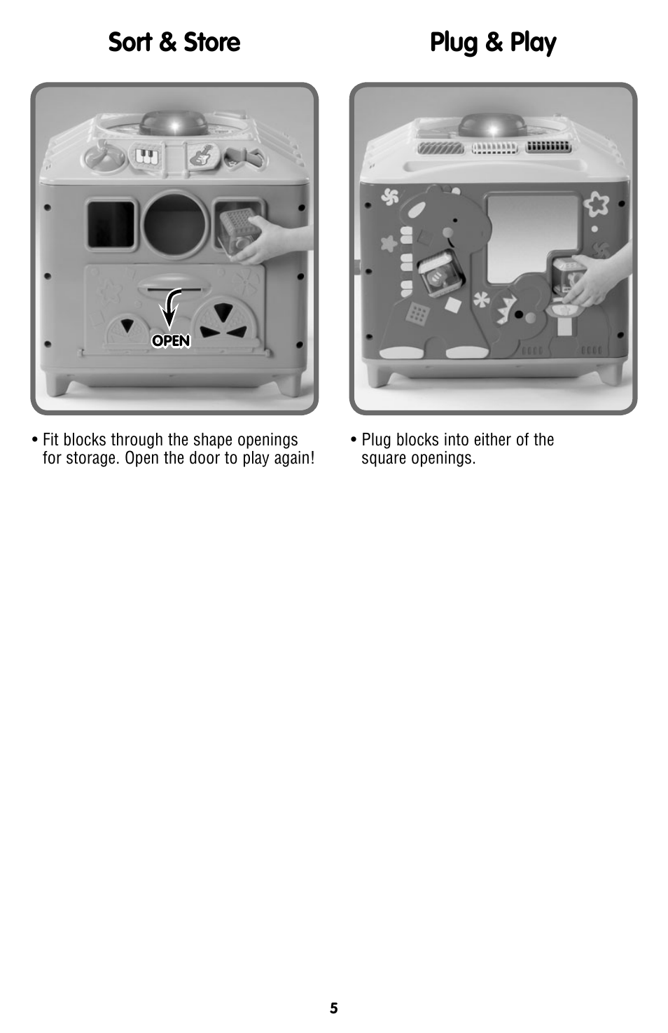 Sort & store plug & play | Fisher-Price C5523 User Manual | Page 5 / 6