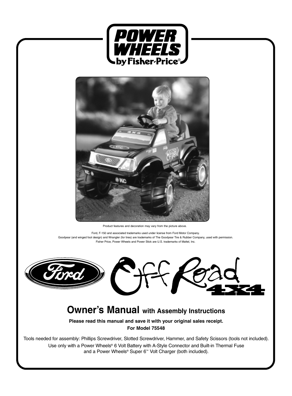 Fisher-Price OFFROAD 75548 User Manual | 28 pages