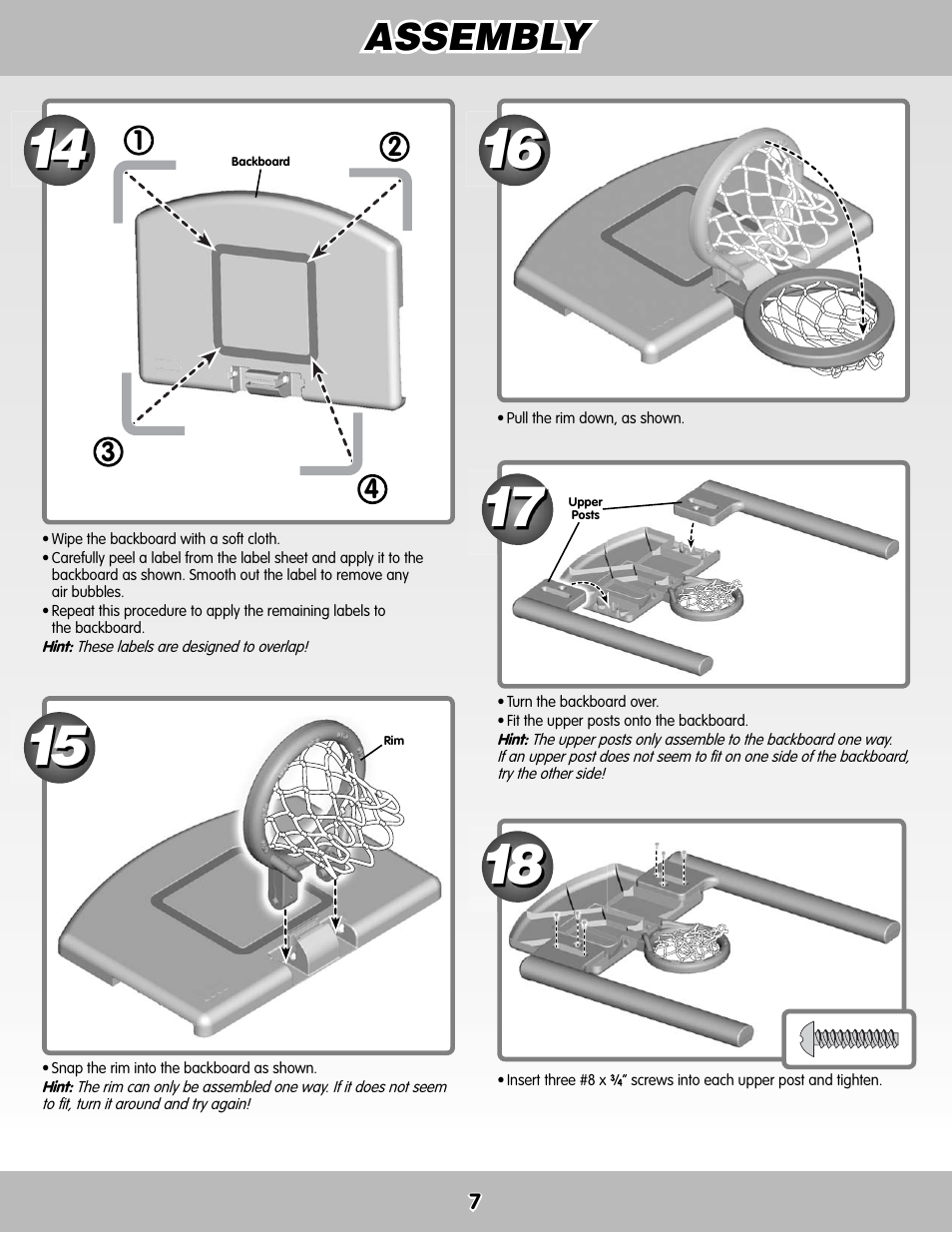 Assembly | Fisher-Price M5726 User Manual | Page 7 / 12