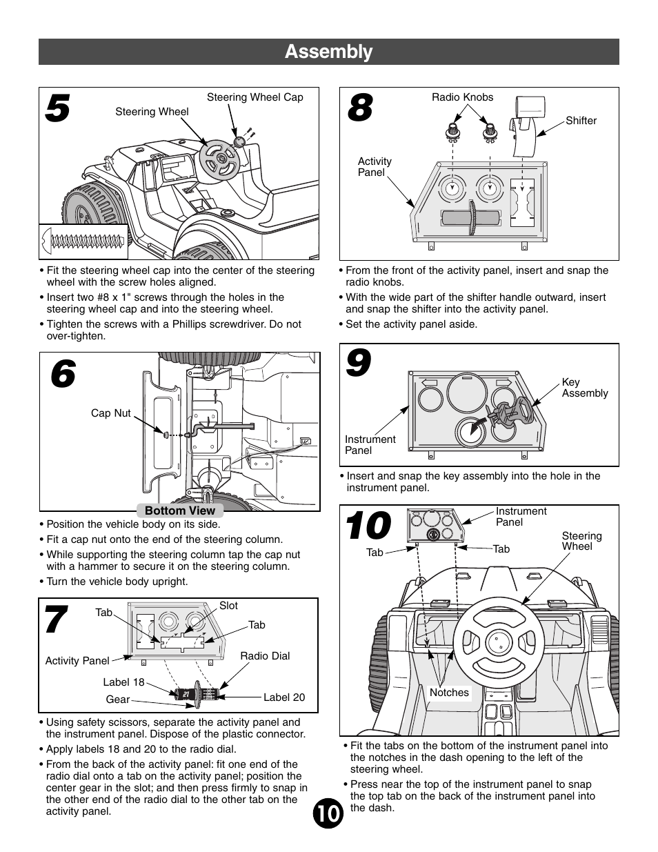 Assembly | Fisher-Price 74765 User Manual | Page 10 / 28