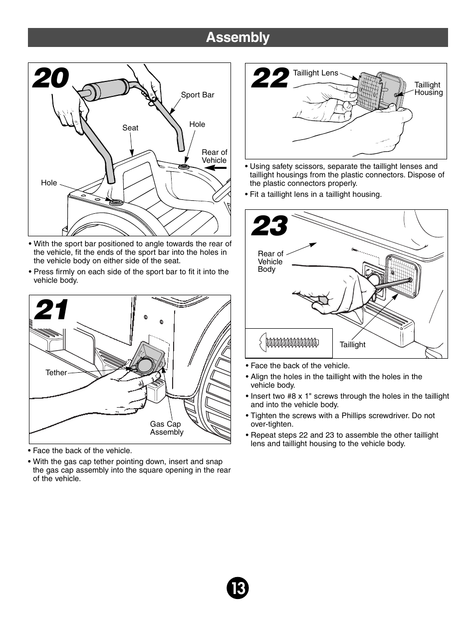 Assembly | Fisher-Price 74765 User Manual | Page 13 / 28