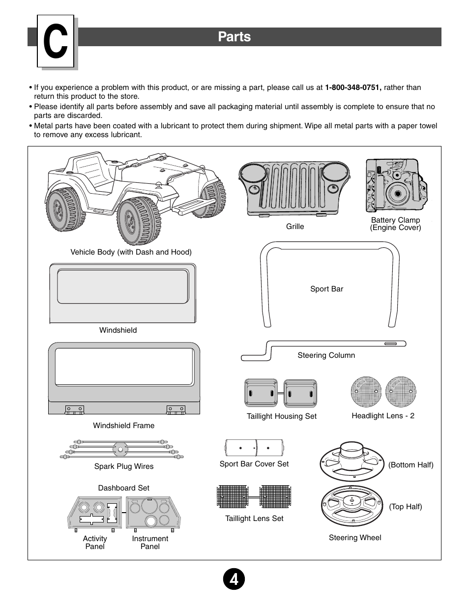 Parts | Fisher-Price 74765 User Manual | Page 4 / 28