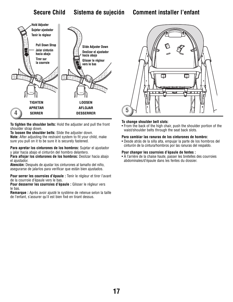 Fisher-Price Secure Child System V8606 User Manual | Page 17 / 24