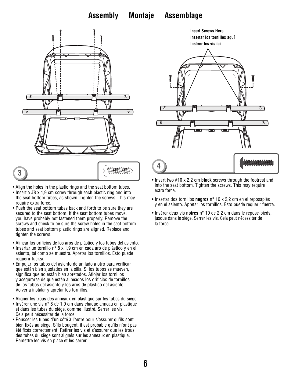 3assembly montaje assemblage 4 | Fisher-Price Secure Child System V8606 User Manual | Page 6 / 24