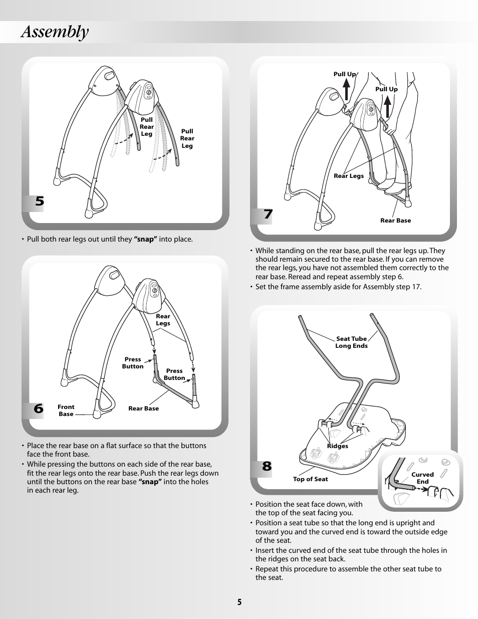 Assembly | Fisher-Price DELUXE SMART RESPONSE B2388 User Manual | Page 5 / 16