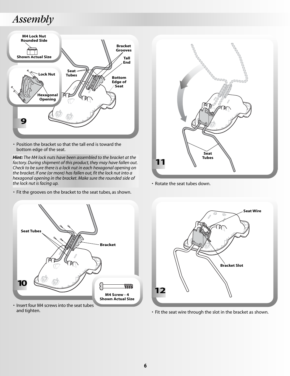 Assembly | Fisher-Price DELUXE SMART RESPONSE B2388 User Manual | Page 6 / 16
