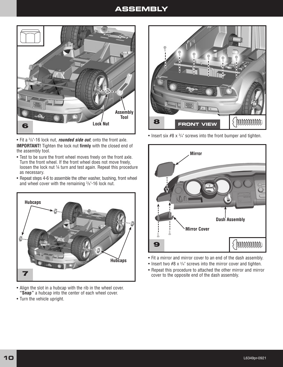 Assembly | Fisher-Price L6349 User Manual | Page 10 / 28