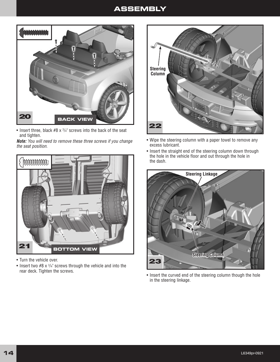 Assembly | Fisher-Price L6349 User Manual | Page 14 / 28