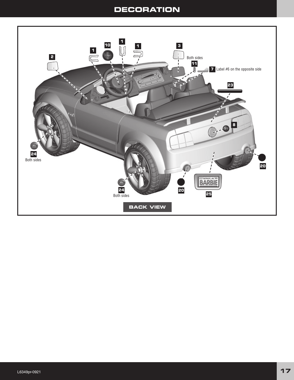 Decoration | Fisher-Price L6349 User Manual | Page 17 / 28