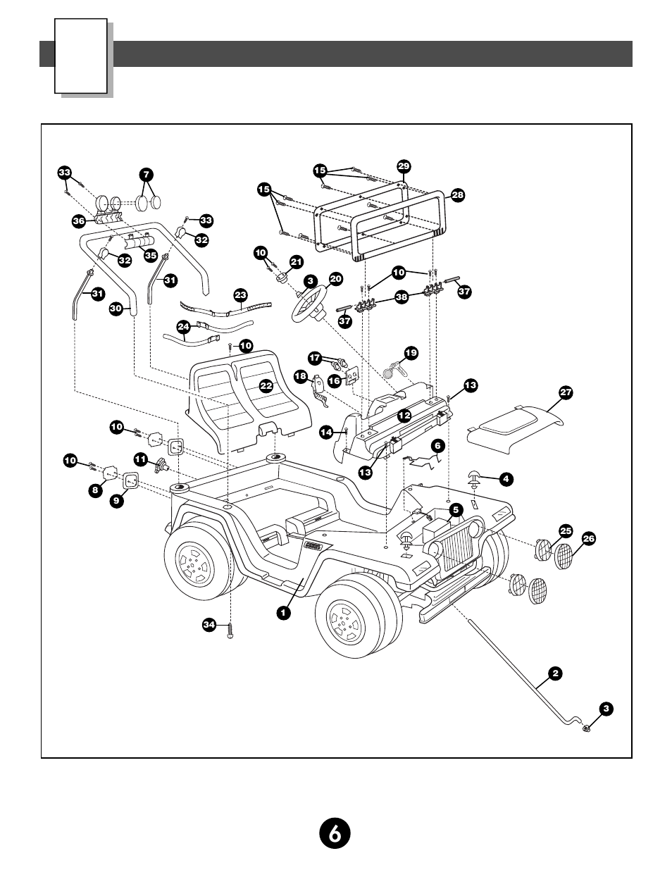 Parts diagram | Fisher-Price 78537 User Manual | Page 6 / 31
