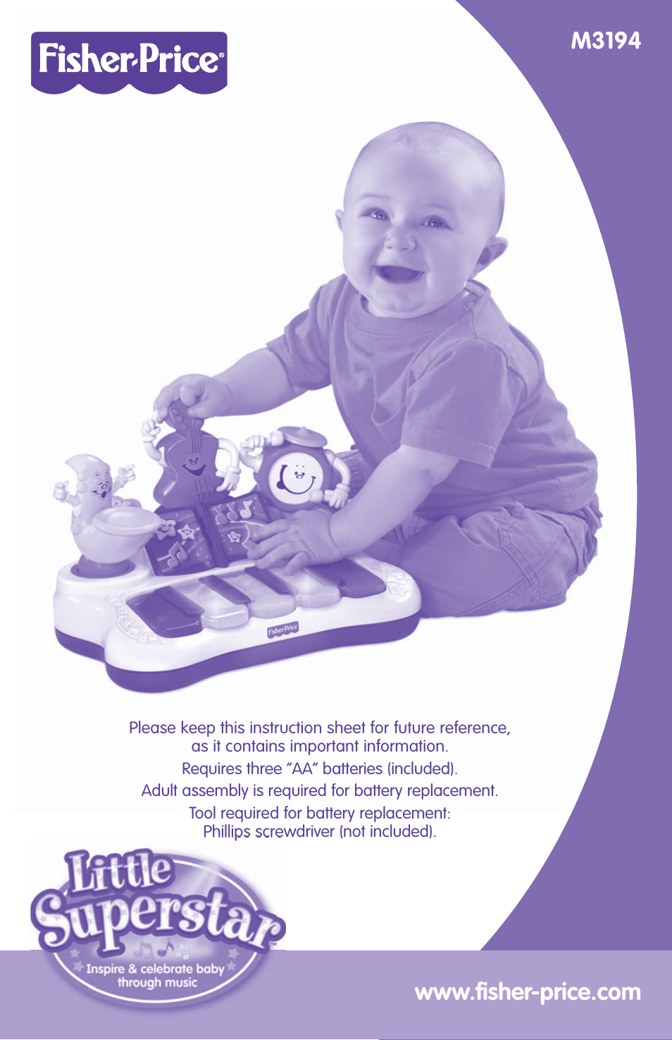 Fisher-Price LITTLE SUPERSTAR M3194 User Manual | 4 pages