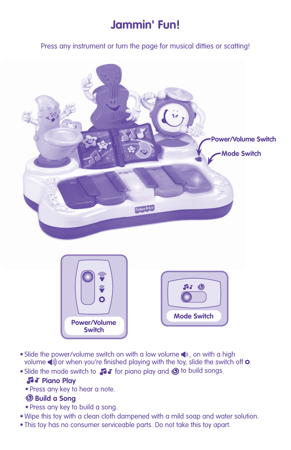 Jammin' fun | Fisher-Price LITTLE SUPERSTAR M3194 User Manual | Page 3 / 4