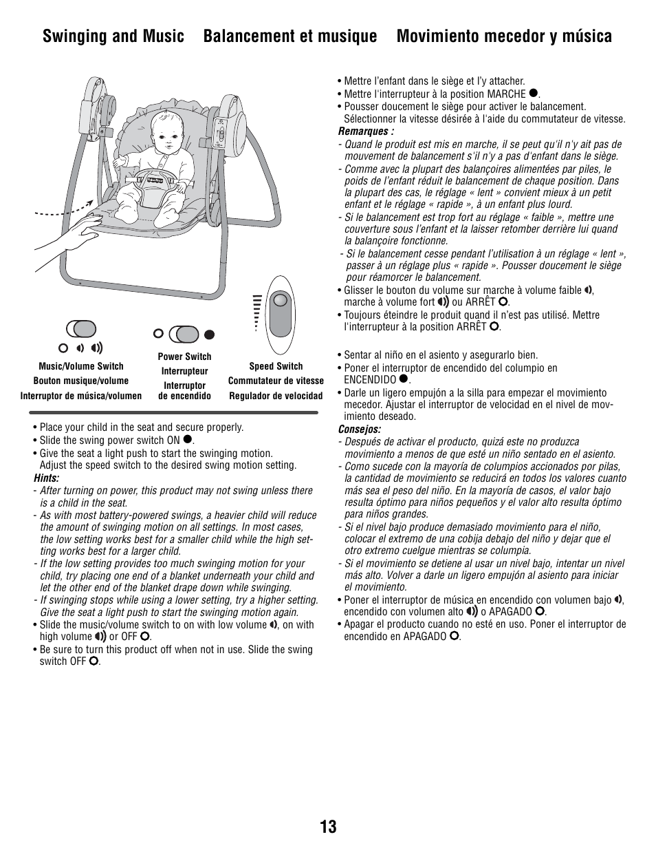 Fisher-Price N9327 User Manual | Page 13 / 16