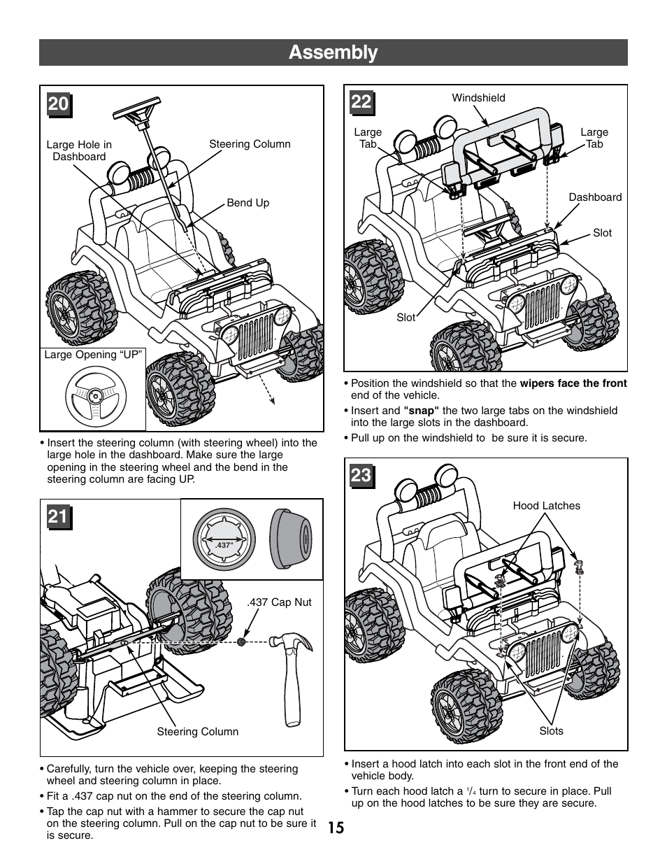 Assembly | Fisher-Price FIREROCK 73610 User Manual | Page 15 / 28