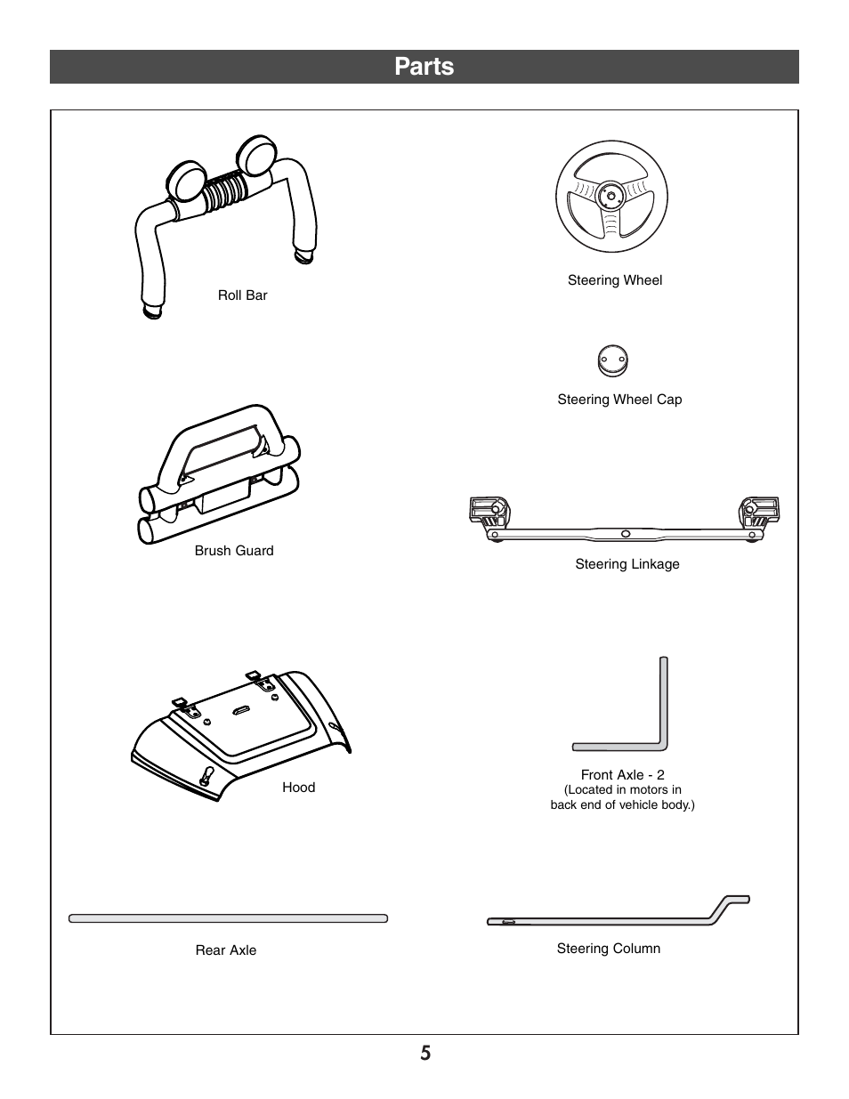Parts | Fisher-Price FIREROCK 73610 User Manual | Page 5 / 28