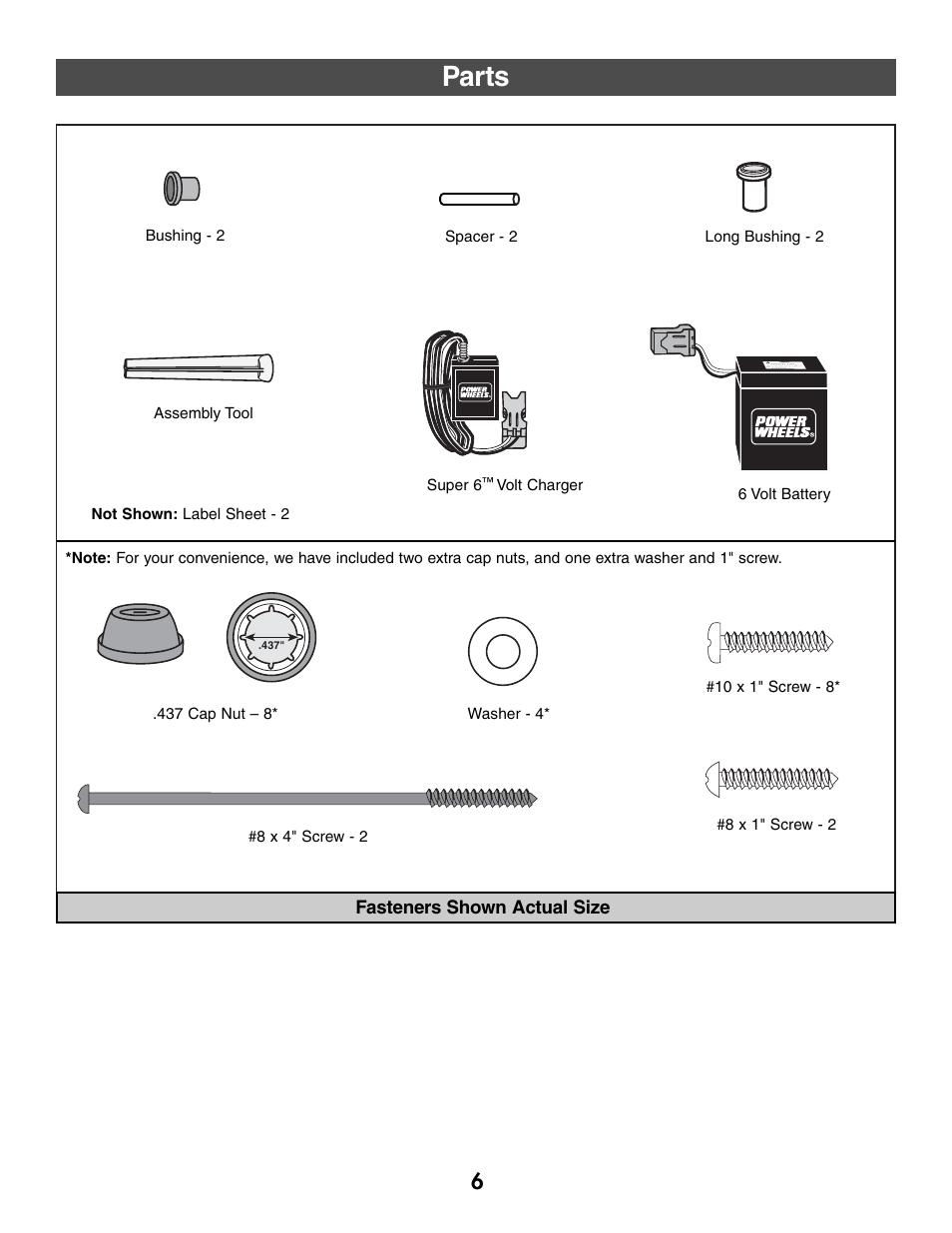 Parts | Fisher-Price FIREROCK 73610 User Manual | Page 6 / 28