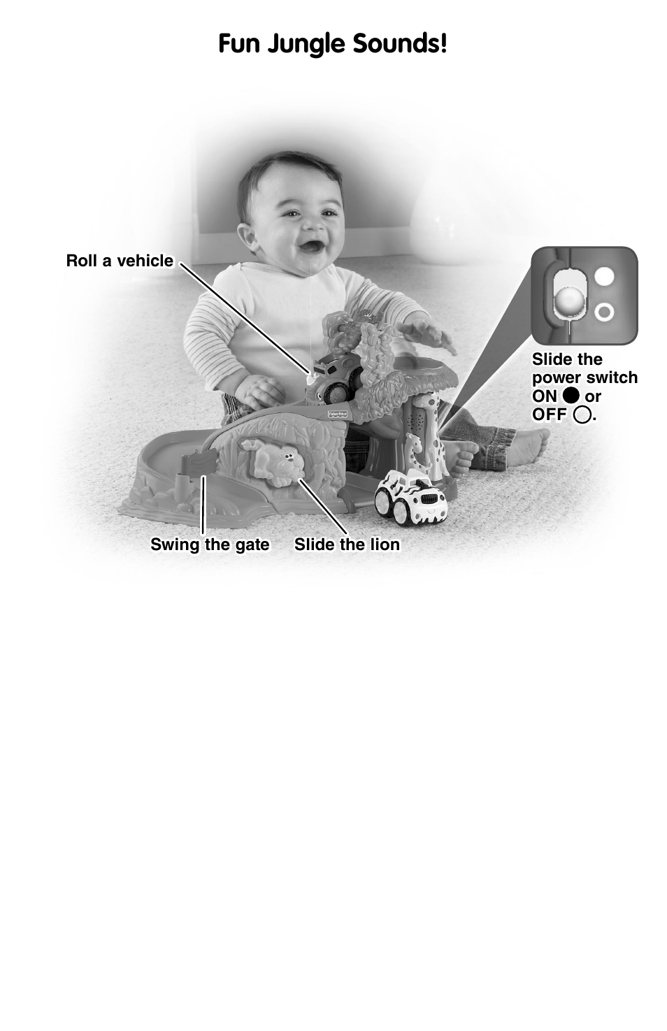 Fun jungle sounds | Fisher-Price W9830 User Manual | Page 3 / 4
