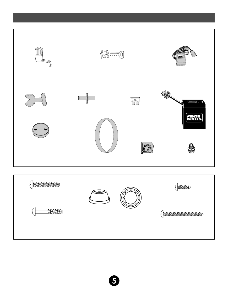 Parts, All shown actual size | Fisher-Price 74598 User Manual | Page 5 / 28