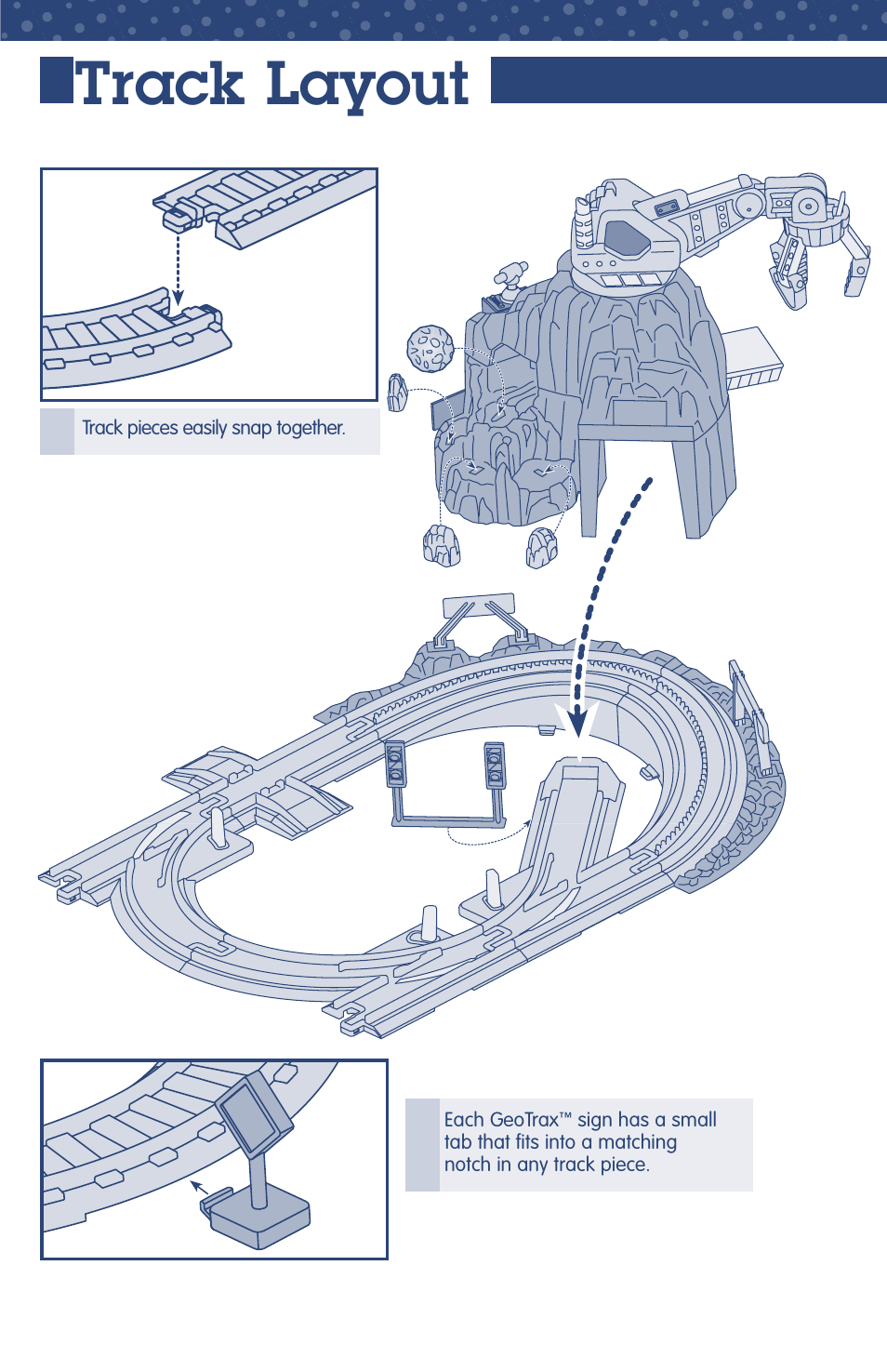 Track layout | Fisher-Price GEOTRAX B3007 User Manual | Page 7 / 8