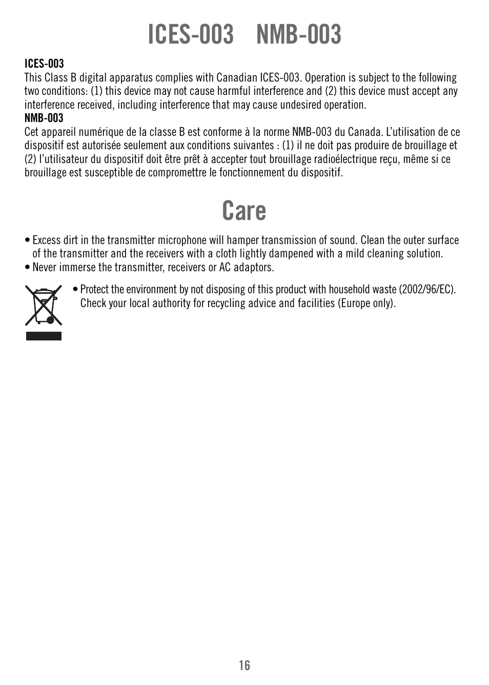 Care | Fisher-Price T4840 User Manual | Page 16 / 16