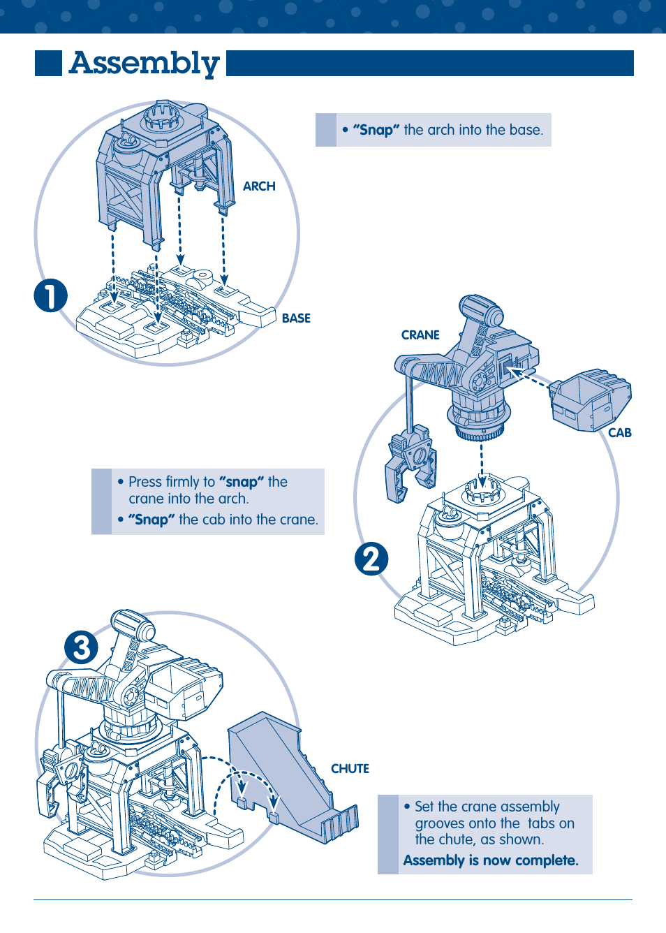 Assembly | Fisher-Price GEOTRAX L5891 User Manual | Page 3 / 4
