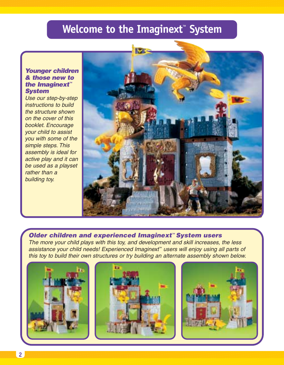 Welcome to the imaginext, System | Fisher-Price IMAGINEXT B9774 User Manual | Page 2 / 6