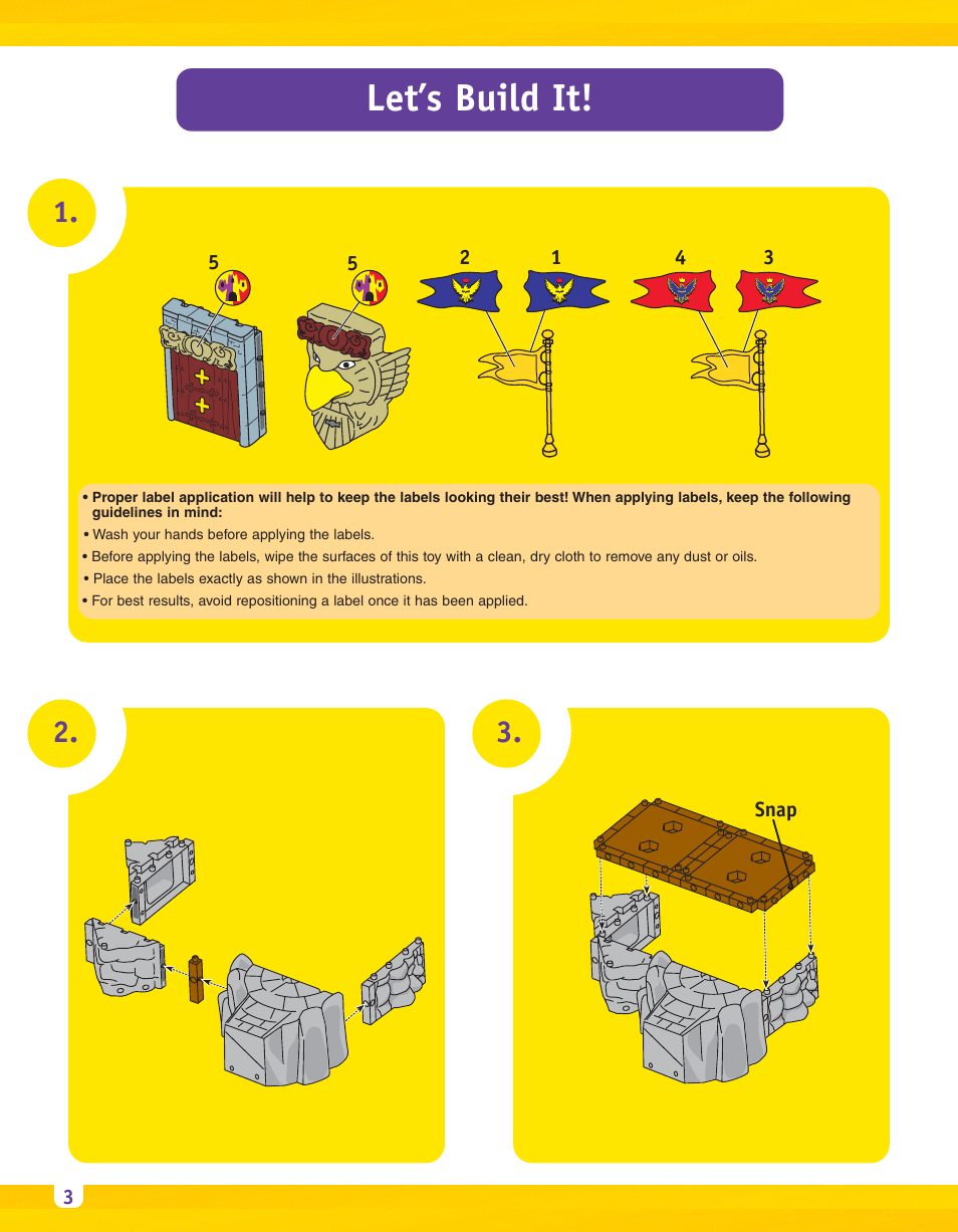 Let’s build it | Fisher-Price IMAGINEXT B9774 User Manual | Page 3 / 6