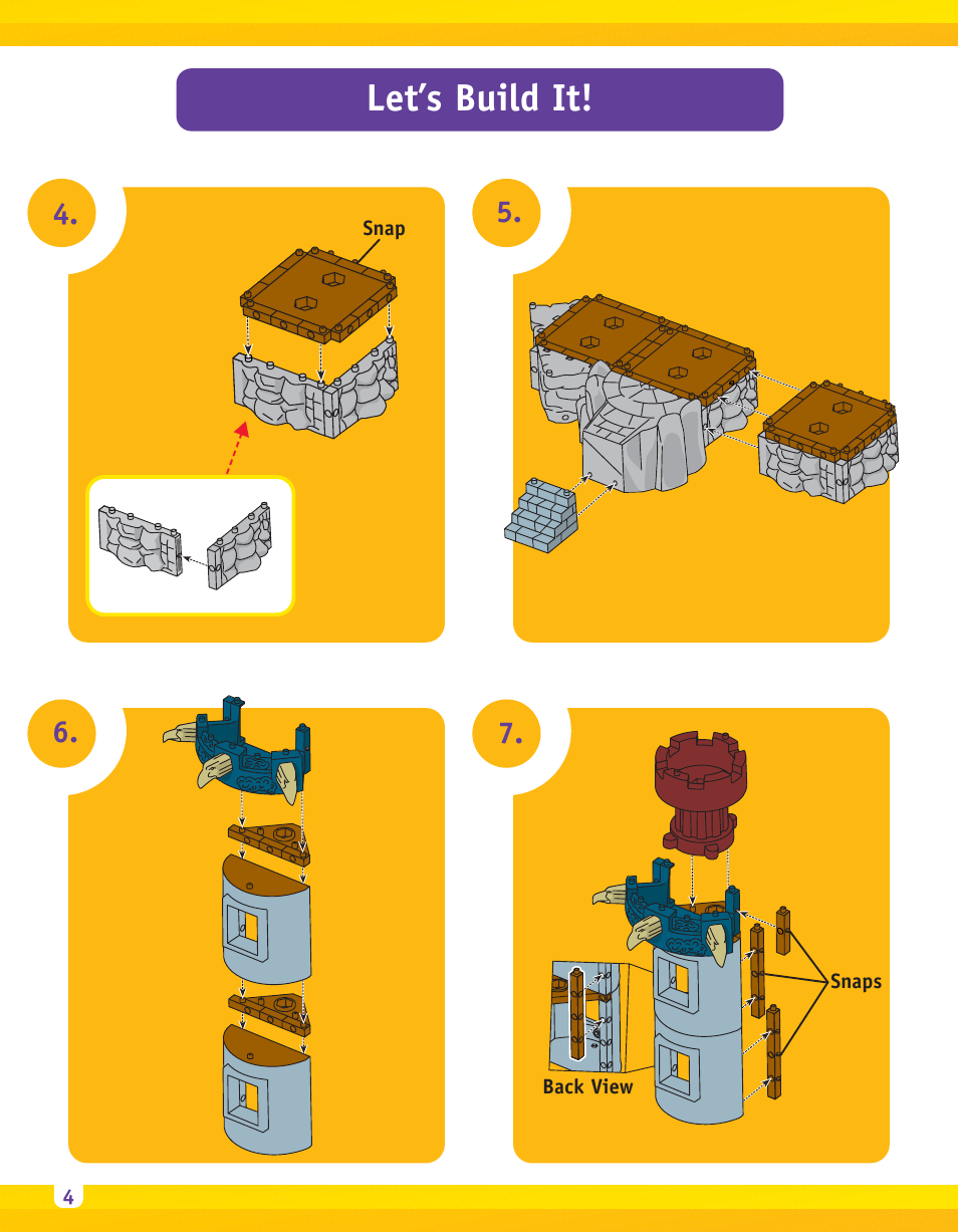 Let’s build it | Fisher-Price IMAGINEXT B9774 User Manual | Page 4 / 6